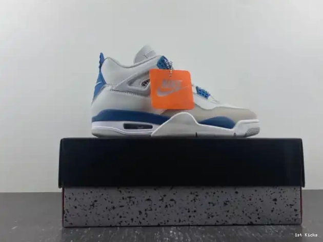 1st Kicks Shoes 4 FV5029-141 Air Military Jordan Blue 0505